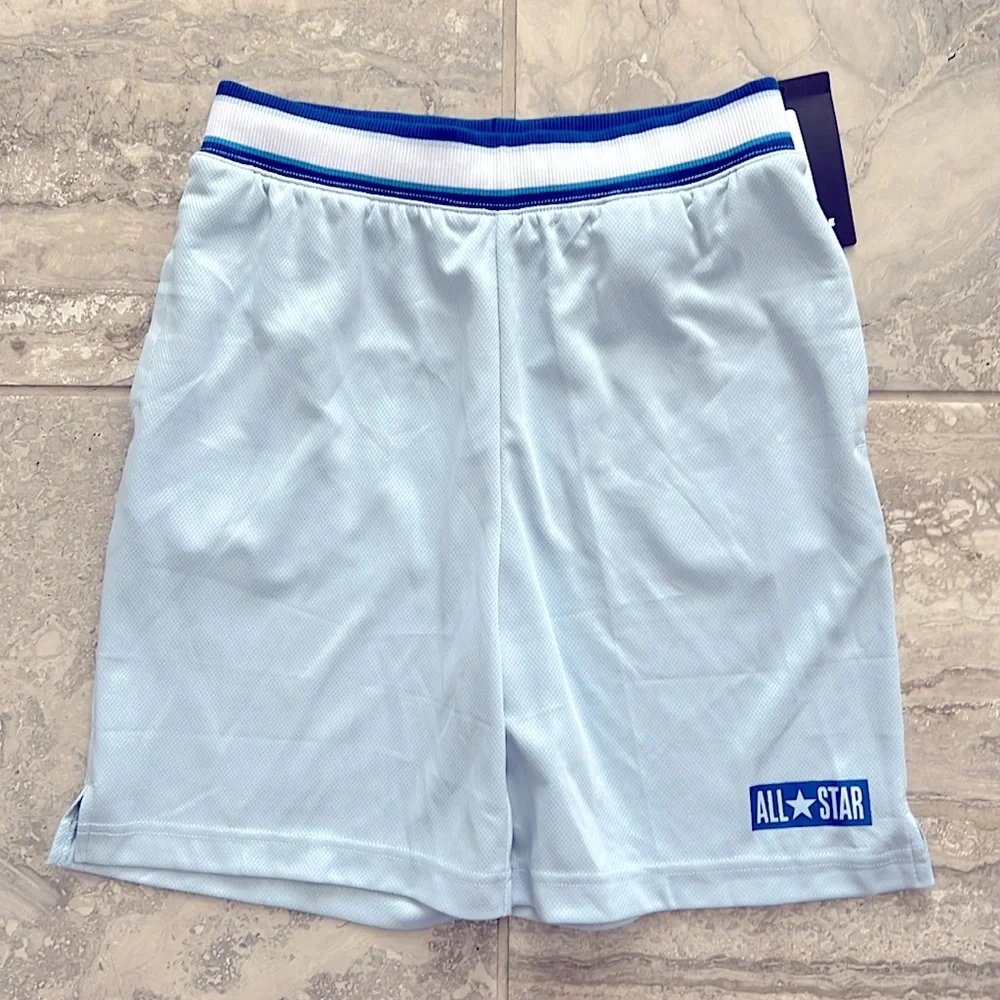 Converse Big Boys Sport Core Mesh Drawstring Shorts, Lt Armory Blue New w/Tag